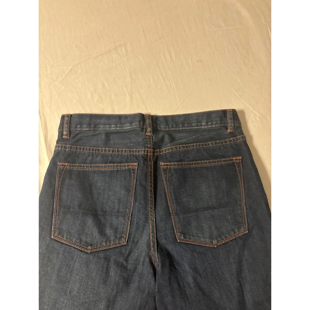 Gap 1969 Straight Leg Jeans Kids 16 Dark Wash Indigo‎  Whiskered Denim